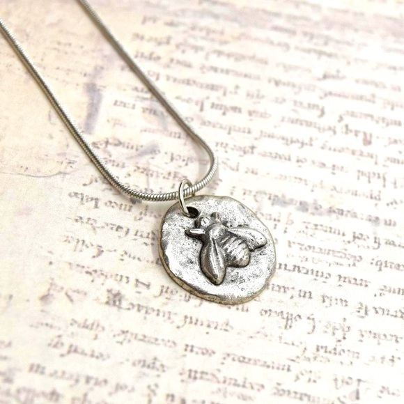 Burnished Bee Necklace - Picture 1 of 6